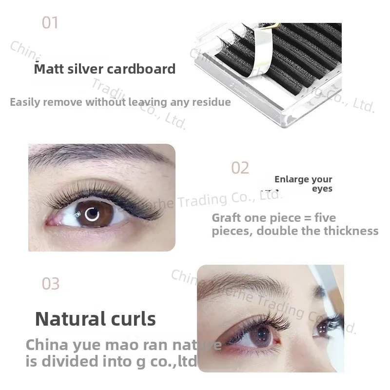 

Привитые ресницы типа 0,07 Вт 3D4D5D6D мягкие и плотные, нелегко расслаблять корни, готовая цветущая листовая трава.