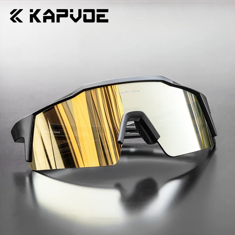 Kapvoe Bike Sunglasses Cycling Glasses MTB Bicycle Glasses Photochromic Sports Goggles Eyewear Outdoor UV400 Bike Accessories