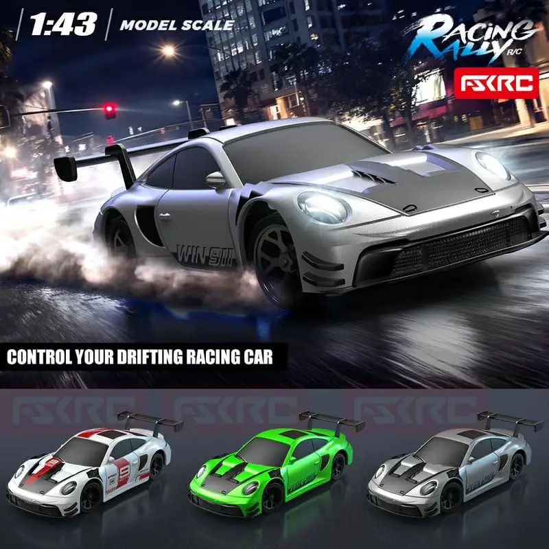 

1/43 HB-RP43 RC Drift Car with DIY White Body shell & Extra Tires 2.4G 4WD ESP Gyro Stabilization Full Proportional Control Car