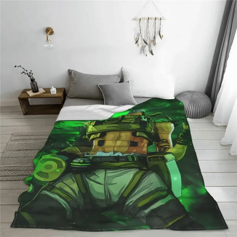 Valkyrie Apex Legends Octane Flannel Throw Blankets Pathfinder Bangalore 80s Game Blanket for Bed Office Super Soft Quilt