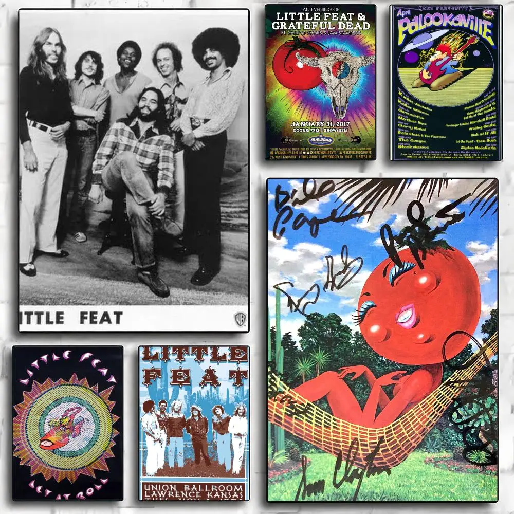 band L-Little Feat-T Poster Minimalist Wall Sticker for Cafe Office Bar Home Decor and Gift