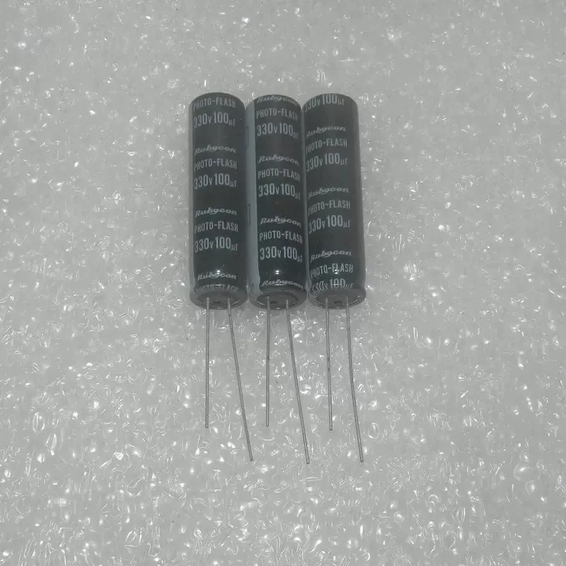 

5PCS Japan rubycon 330v100uf PHOTO-FLASH camera hernia flash lamp capacitor