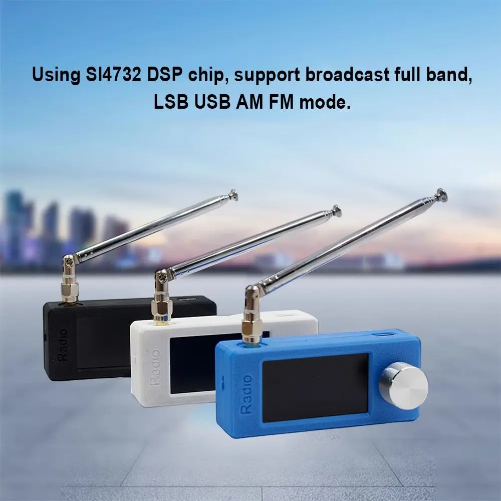 0.5-108 ميجا هرتز راديو صغير مسجل صوت هوائي تليسكوبي SI4732 DSP راديو قابلة للشحن ستيريو كامل النطاق استقبال صغير