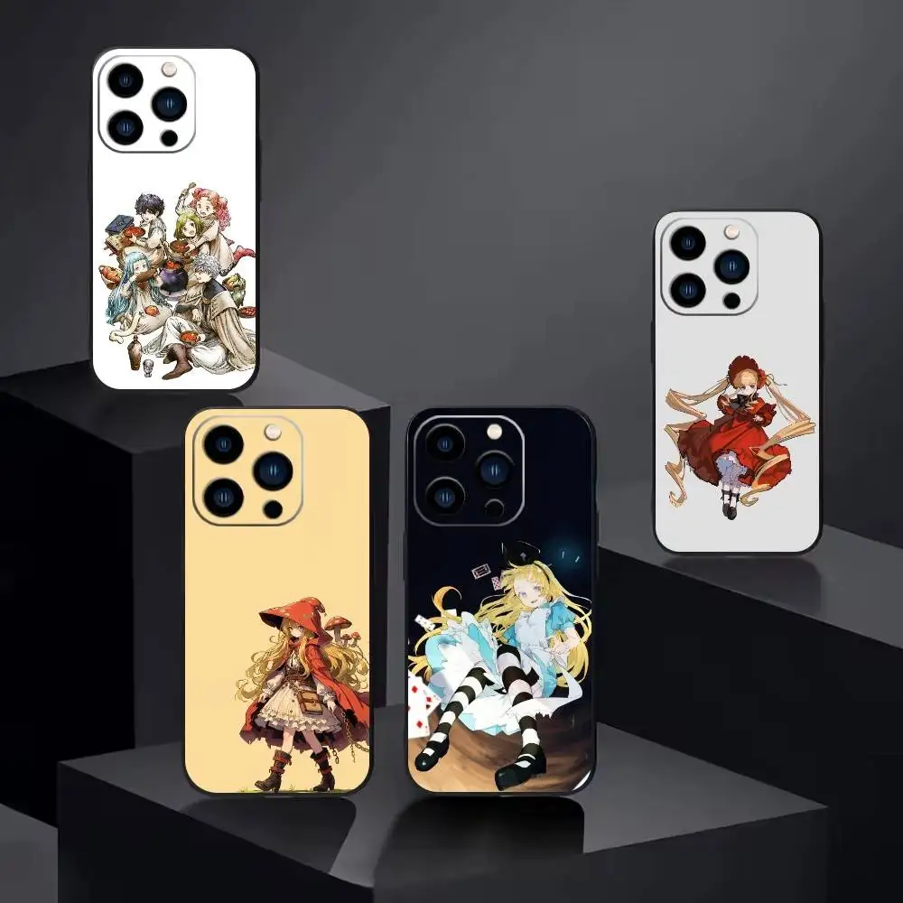 Funda de Silicona Negra con Diseño de Sombrero de Bruja para iPhone 16, 15, 14, 13, 12, 17, Pro Max, Plus