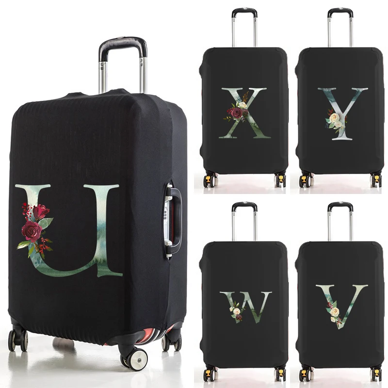 Ink Letters Elastic Protective Cover Removeable Luggage Cover Dust-proof Suitable Luggage Cover for 18-32 Inch Travel Accessori