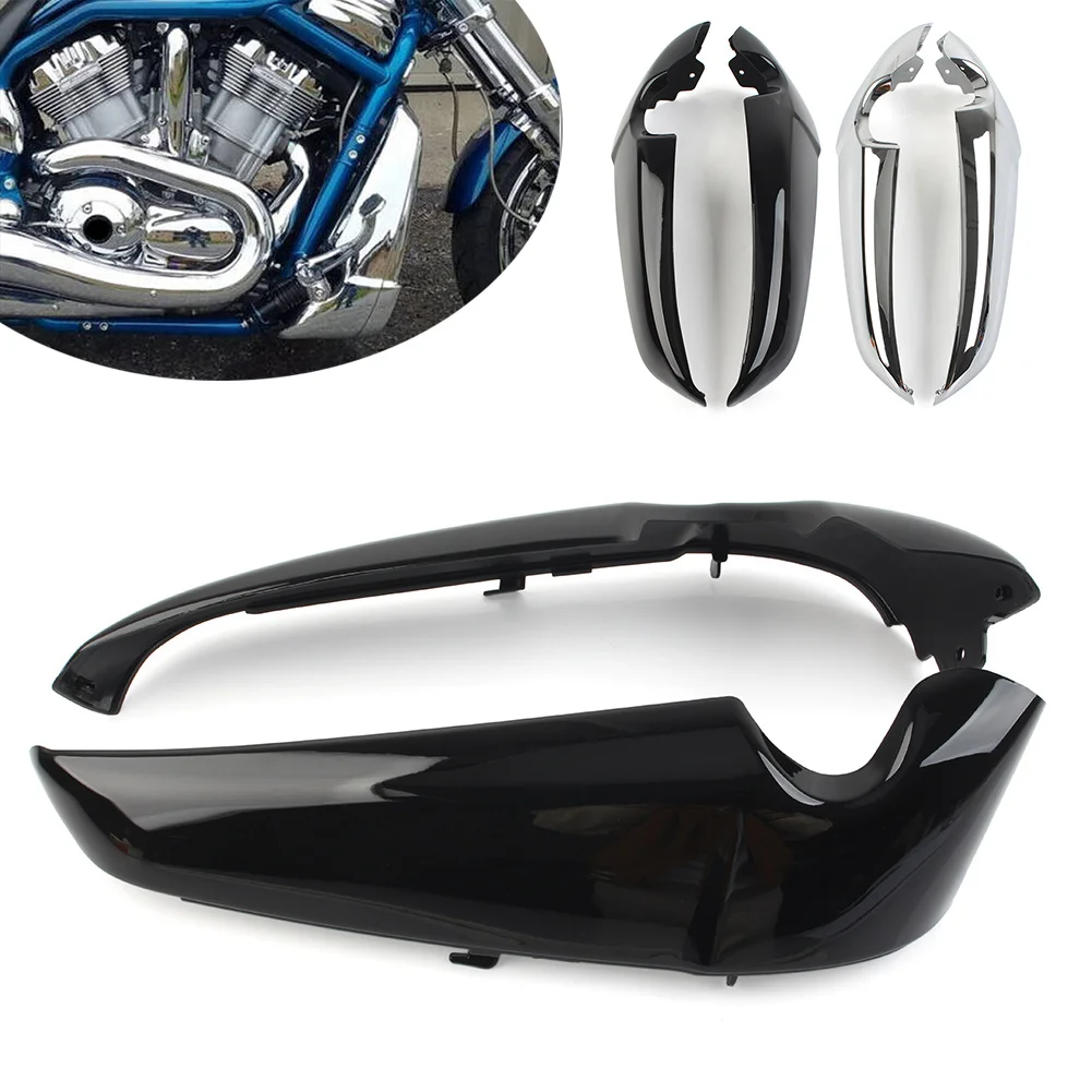 

1 Pair Motorcycle ABS Radiator Side Covers Shrouds Protector For Harley Davidson V Rod VROD VRSC 2001-2023 Chrome/Gloss Black
