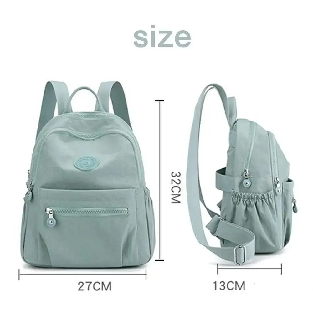 Large Capacity Simple Small Backpack Washable Trendy Rucksack Lightweight Multi-Function Women Bag College Student