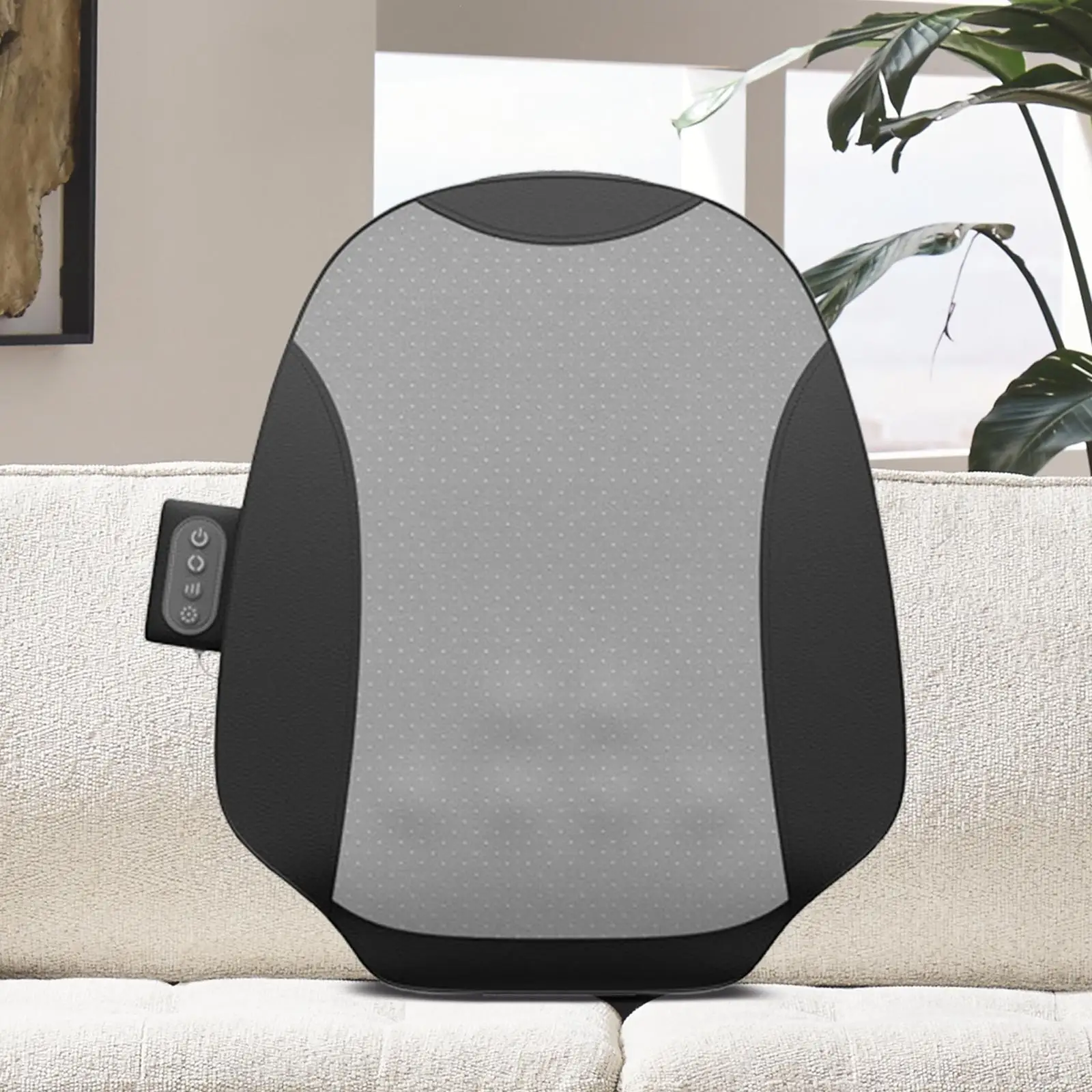 مدلك أسفل الظهر مع الحرارة، مريح، خفيف الوزن، مسامي، وسادة تدليك العجن ثلاثية الأبعاد، مناديل كهربائية عميقة للسفر