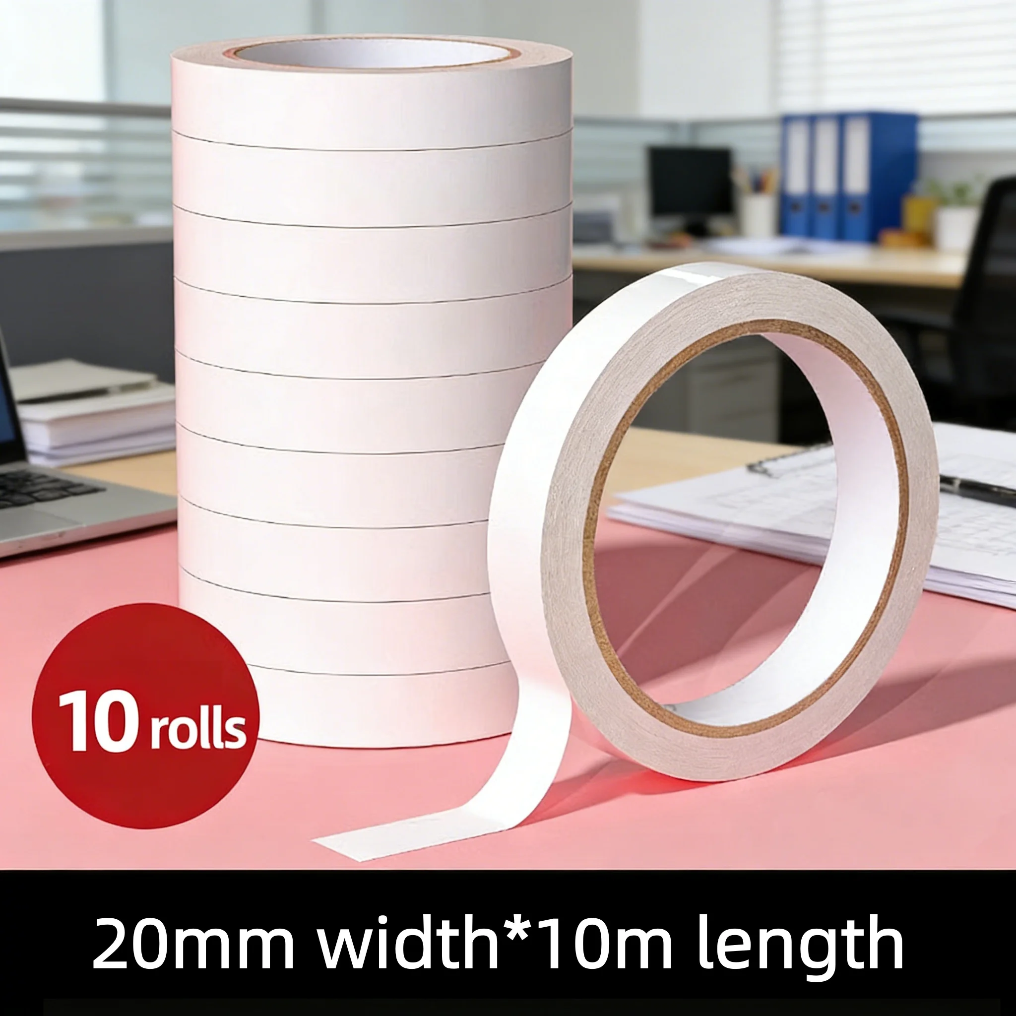 Double Sided Tape 10m Strong Adhesive Cotton Tape Office Home School Stationery Supplies