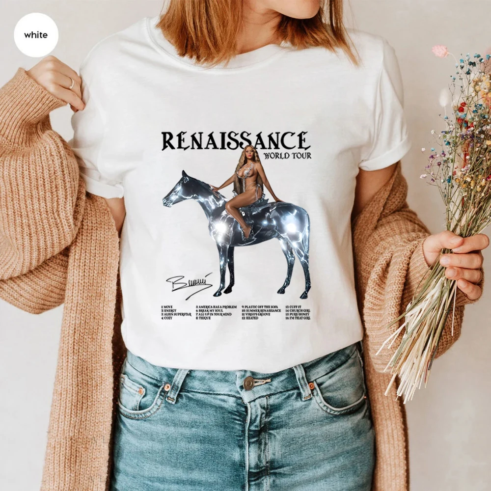 Beyoncé Renaissance World Tour T-Shirt Vintage Beyonce 2023 Tshirts Renaissance New Album Shirt Unisex Graphic T Shirts