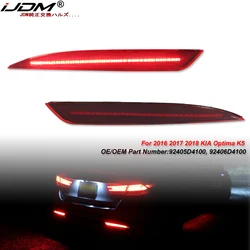 iJDM Car LED Tail Rear Bumper Reflector Lights For 216-2018 KIA Optima K5 Function as Tail,Brake & Rear Fog Lamps,Turn Light