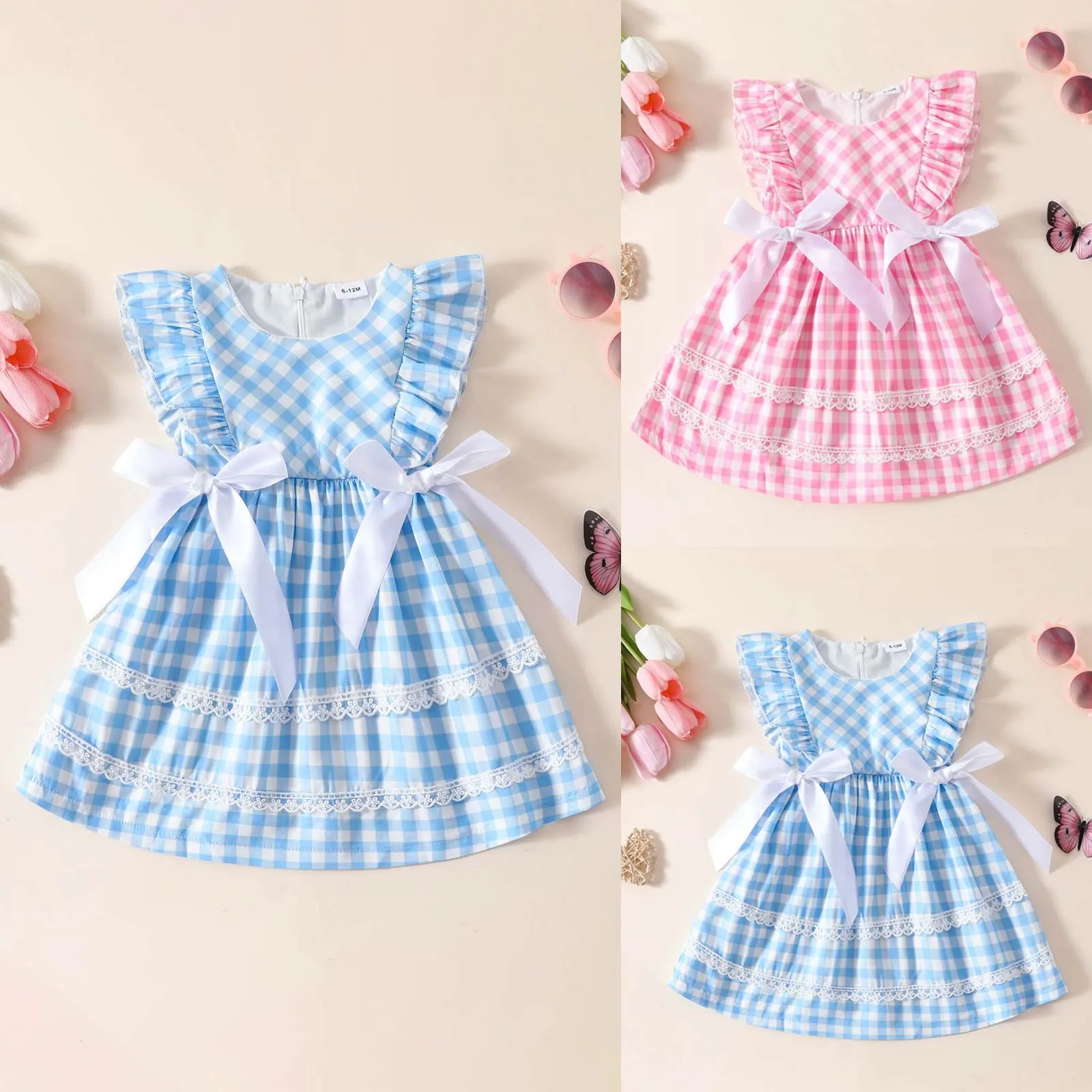 

Kids Dress Baby Girl Birthday Outfit Cake Embroidery Bow Christmas Ruffle Dresses For Girls Summer Streetwear Cute Clothes 2025