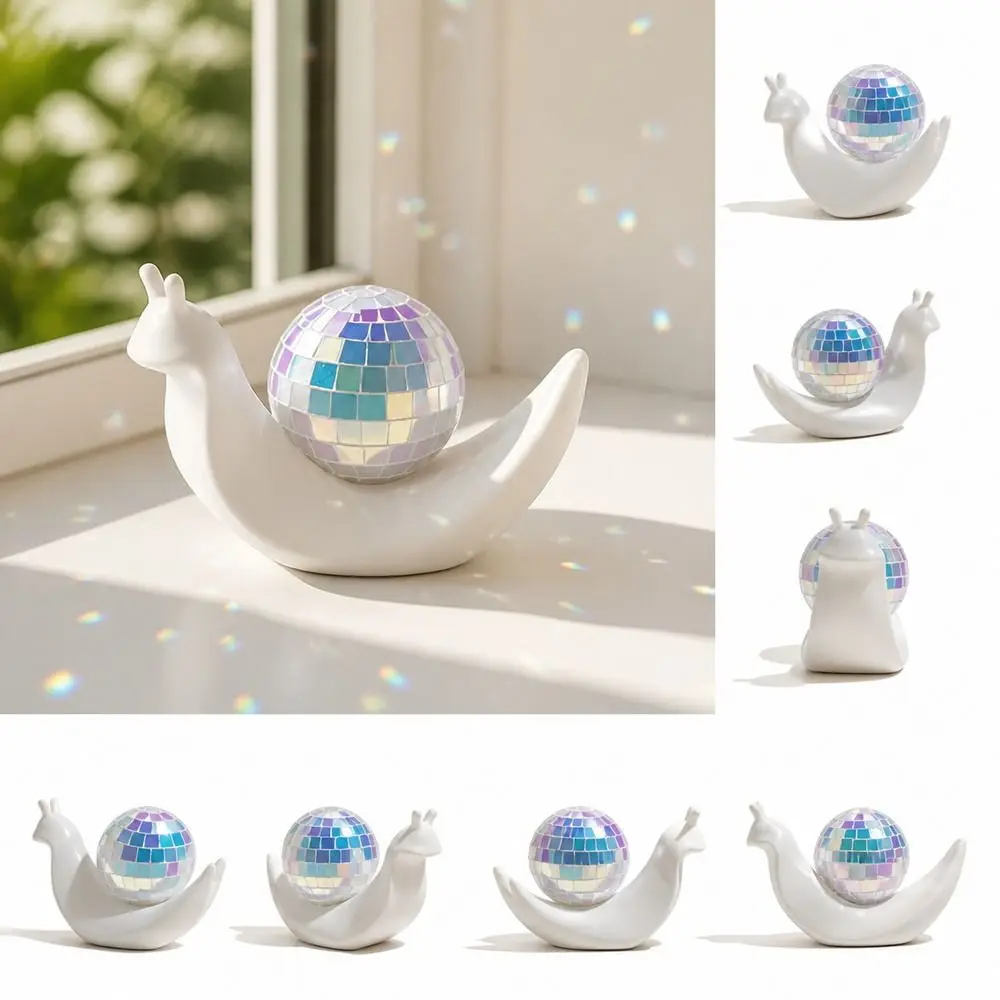 2 PCS Snail Shaped Snail Disco Ball Suncatcher Light Catcher Creative Style Sunlight Catcher Ornament Disco Ball Structure