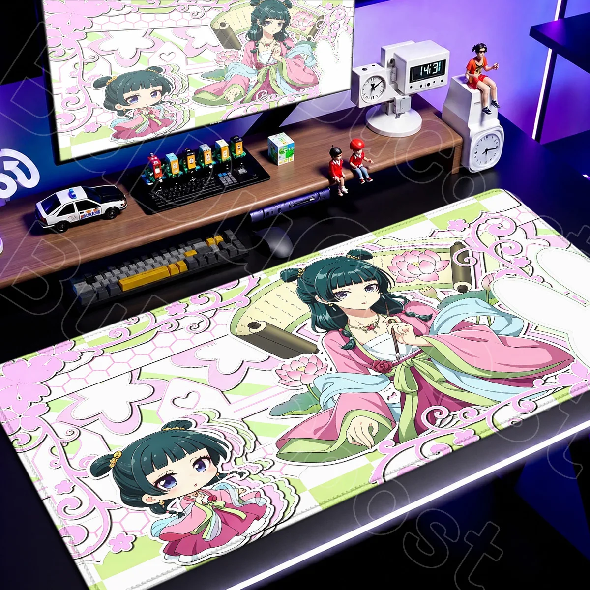 Natural Rubber Locking Edge Rug Large Desk Mats PC Gaming Accessories The Apothecary Diaries Anime Computer Mouse Pad XXL Carpet