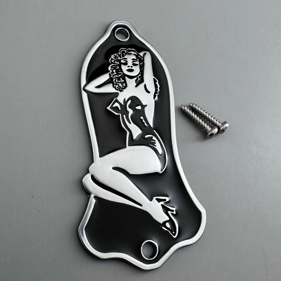 Metal Guitar Headstock Truss Rod Cover Plate Gold Silver