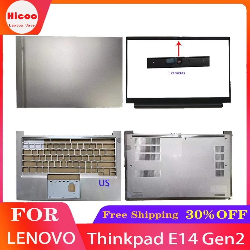 

For Lenovo Thinkpad E14 Gen2 LCD Rear Cover/LCD Front Cover/Palm Holder/Bottom Cover/Metal Style Shell