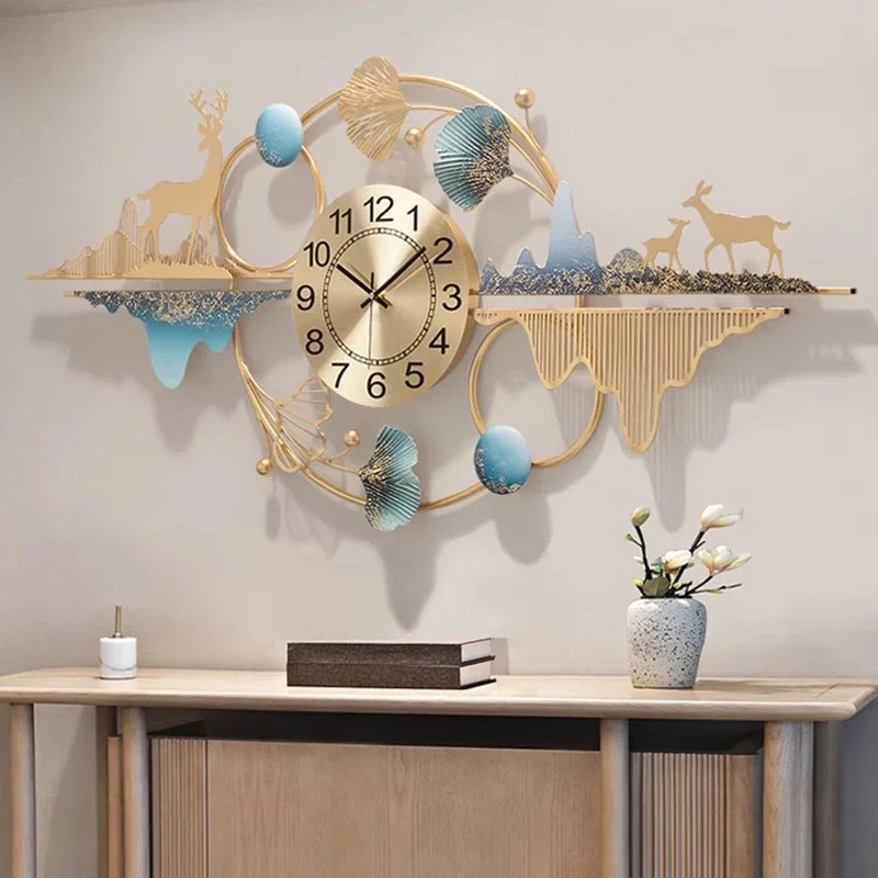 

Simple Unique Economic Nordic Digital Aesthetic Wall Clocks Bedrooms Metal Korean Minimalist Restaurant Horloge Room Decorations