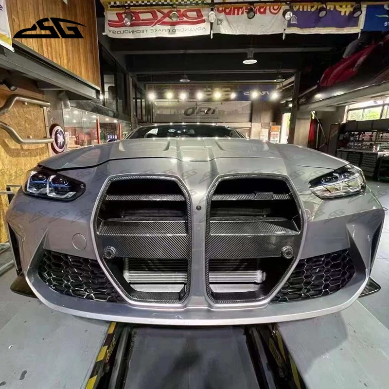 

Front Grille Racing Grills For BMW G80 M3 G82 G83 M4 Carbon Fiber Bumper Air Intake Grills Hood Mesh Body Kit Car Accessories