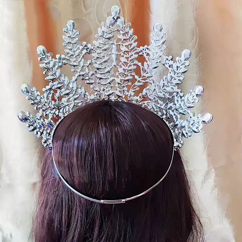 Große königliche Kristall-Haarkrone, Braut-Tiaras, Königin-Kopf, Schmuck, Festzug, Abschlussball, Diadem, Kopfschmuck, Bühnenshow-Zubehör