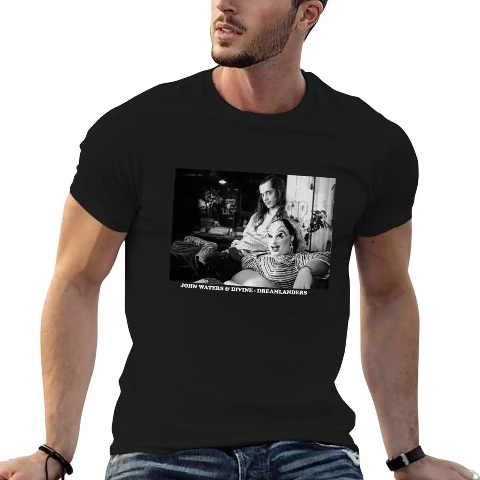 

John Waters & Divine - DREAMLANDERS T-Shirt cotton t shirt pack man t shirts high quality luxury brand T-Shirt