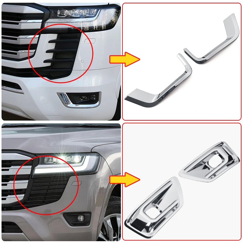 2022 For Toyota Land Cruiser 300 LC300 FJ300 Front Fog Lamp Trim Strip FJ300 bumper Exterior Decoration Modification Accessories