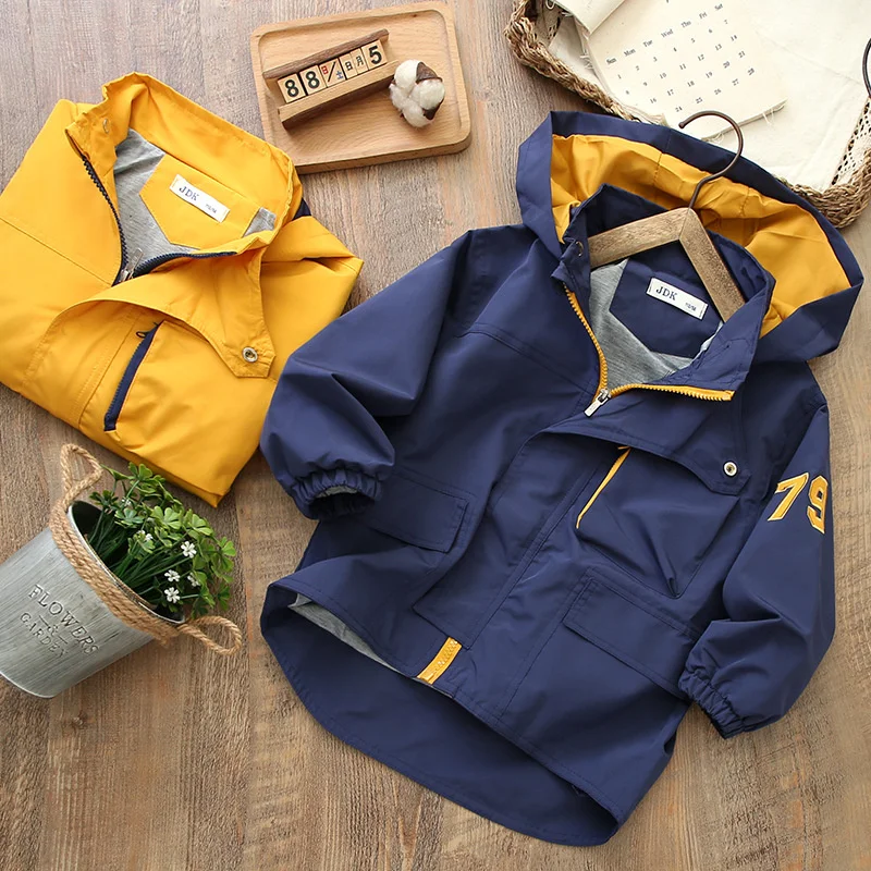 Boys Coat Jacket Cotton Outerwear Overcoat 2023 Casual Spring Autumn Windproof Children's Warm Clothing