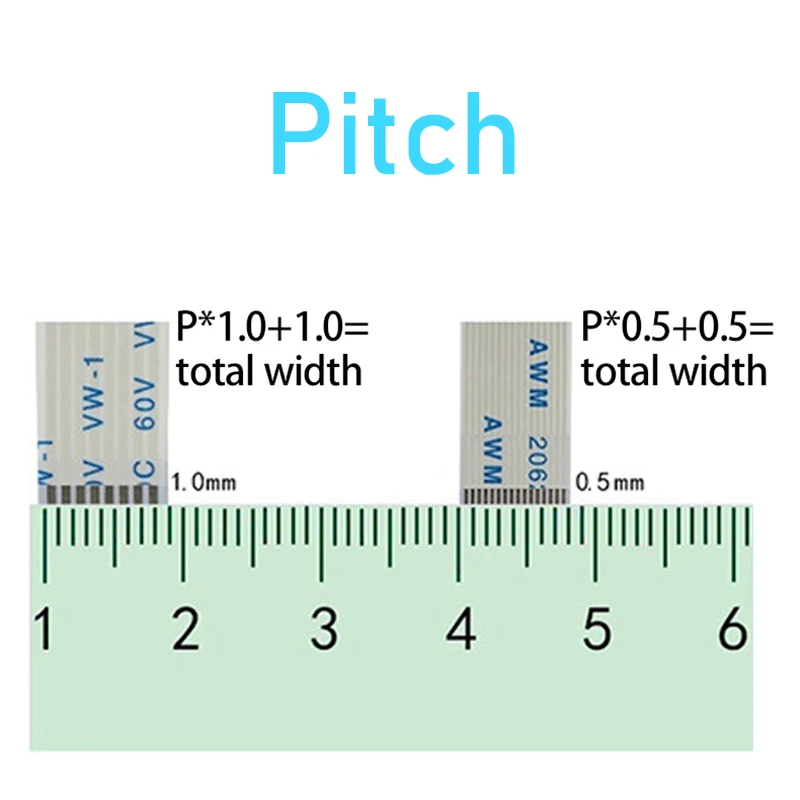 5PCS FPC FFC cavo piatto flessibile A nastro 4/5/6/8/10/12/14/16/18/20/30/40-80pin passo 0.5MM 1.0MM A-Type Wire lunghezza