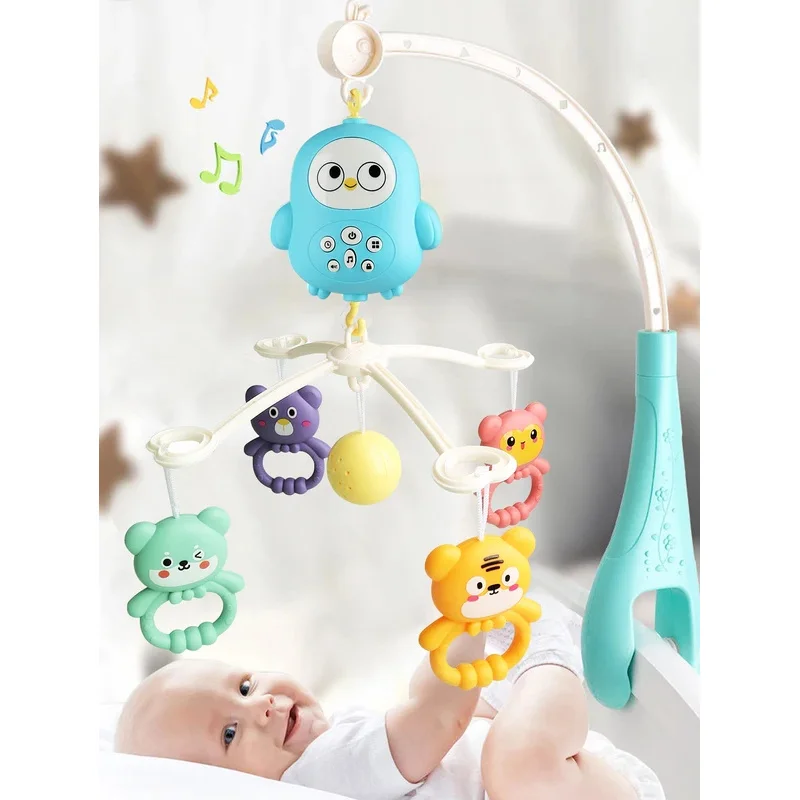 Brinquedo Musical Giratório para Berço de Bebê, Chocalho Moderno em Formato de Coruja Fofa, Brinquedo Musical Suspenso para Berço, Presente de Feriado