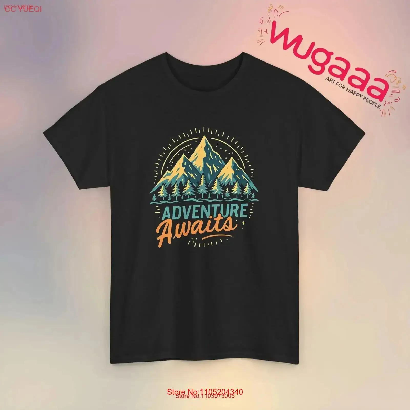 Adventure Awaits Mountain T Shirt Nature Lover Outdoor EnthusiasT Hiking Top Explore the Wild vintage Washed homme fashion