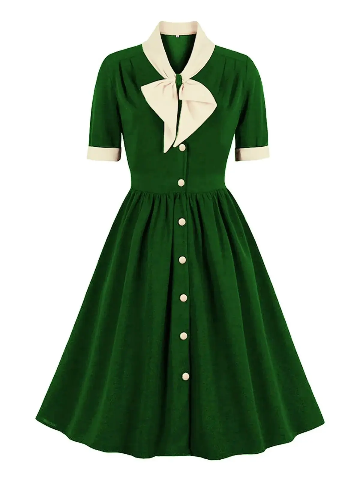 

Ele Vintage 50s High Waist Button Midi Dr Women's Cleanfit H Version Tee-quarter Sve Ciwalk Dr