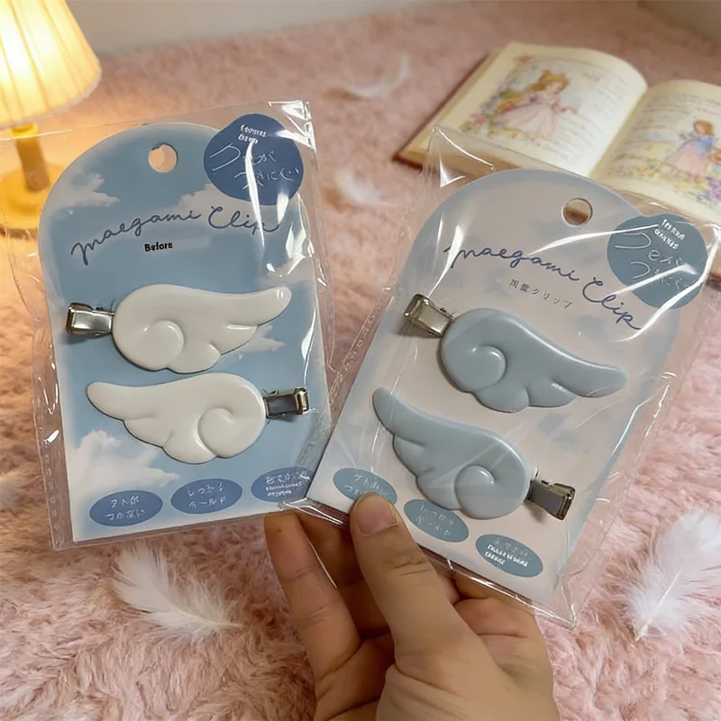 NEUE Haarspangen im japanischen Stil – niedliche Engelsflügel-Haarspangen, 1 Paar | Y2K Süßer Haarschmuck, Kawaii Haarklammern für Frauen und Mädchen