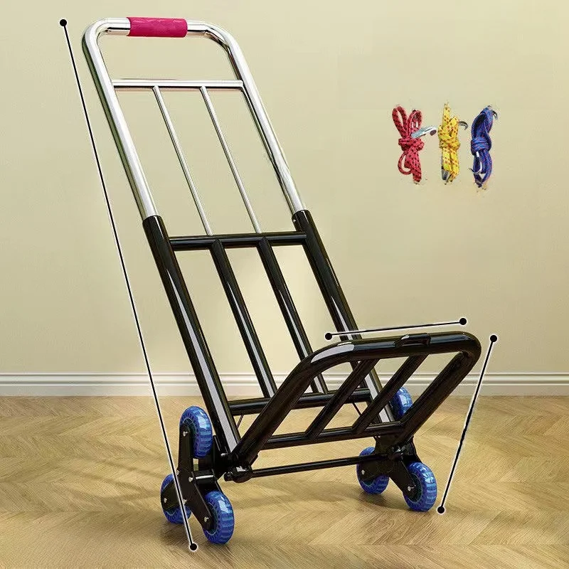 portable-hand-pulled-shopping-cart-vegetable-buying-car-small-load-king-household-use-foldable-rubber-wheel-pu-home-storage