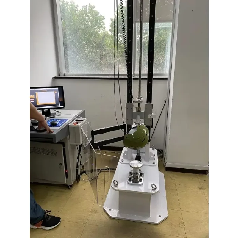 Hot Sale EN1078 EN1077 Free Drop Test Bicycle Riding Motorcycle Helmet Impact Testing Equipment With Computer System