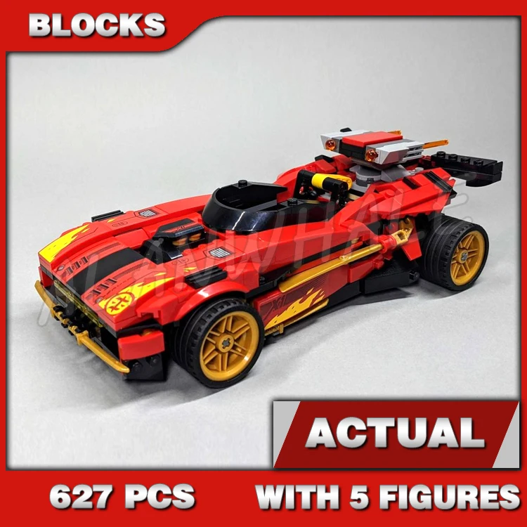 627pcs Shinobi 2in1 Vehicle Legacy X-1 Supercar Nindroid Warrior Motorcycle 11659 Building Block Set Compatible With Model