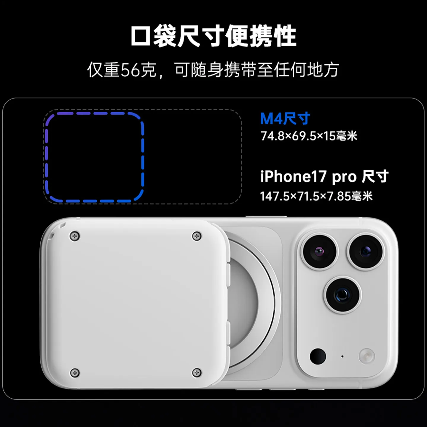 Abxylute M4 Snap-On Phone Controller Magnetic MagSafe Snap Retro Portable Mini Mobile Gampad for IOS/Android/Switch/PC Game Gift