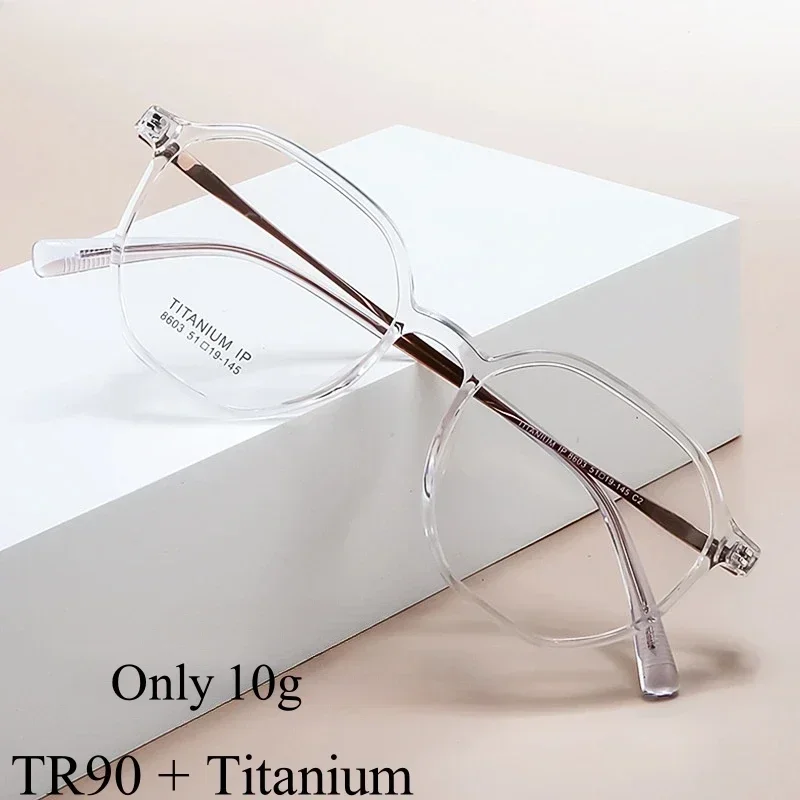 

TR90 многоугольные женские очки, сверхлегкие титановые оправы, модные ретро-модные оптические мужские очки по рецепту, 8603, линзы на заказ