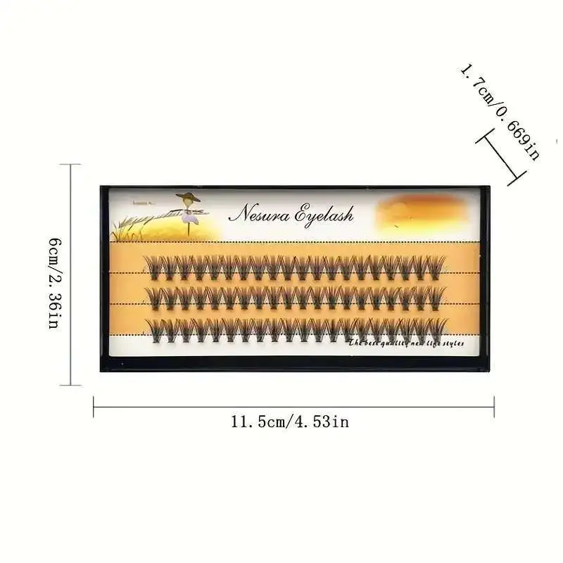 1Box/60 10D 20D 0.1/0.07Mm Thickness Individual Eyelash Extensions Eyelashes Cluster Lashes Natural False NESURA Bundles Naga image 5