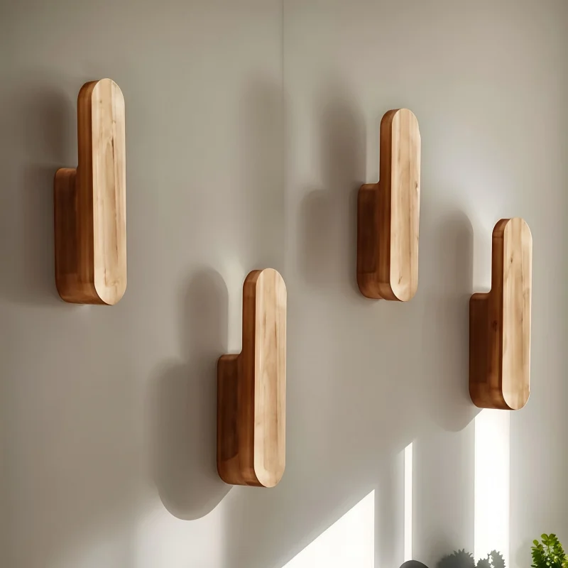 Solid Wood Creative Wall Door Rear Storage Rack Hook New Multi-Purpose Practical Decoration Simple Home Bedroom Guesthouse Hook