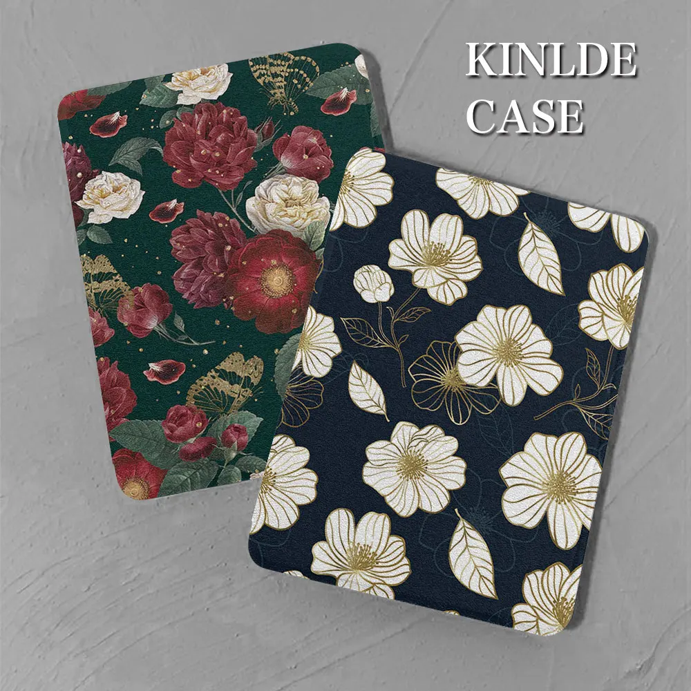 

kindle case paperwhite5th flower pattern 2022kindle 11th 10th 9th generation Oasis 2 3 funda 2021 case