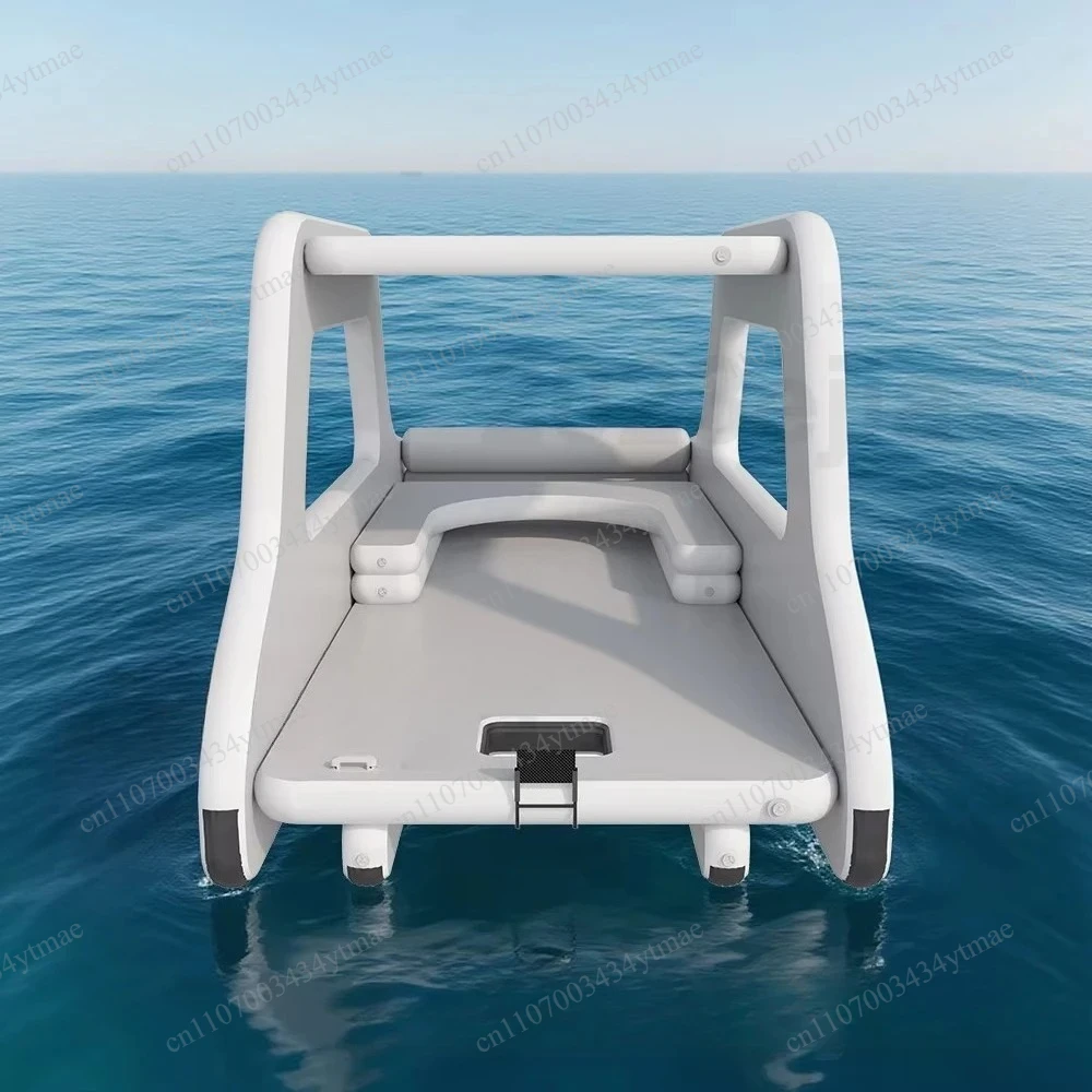 New Inflatable Floating Party Boat with Electric Motor Adult Outdoor Water Sport Leisure Craft