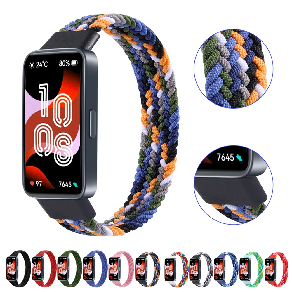 Nylon Loop Band für Huawei Band 8 Riemen Correa für Huawei Band8 Träger Armband für Huawei 8 Band geflochtene Bänder Huawei Band 9