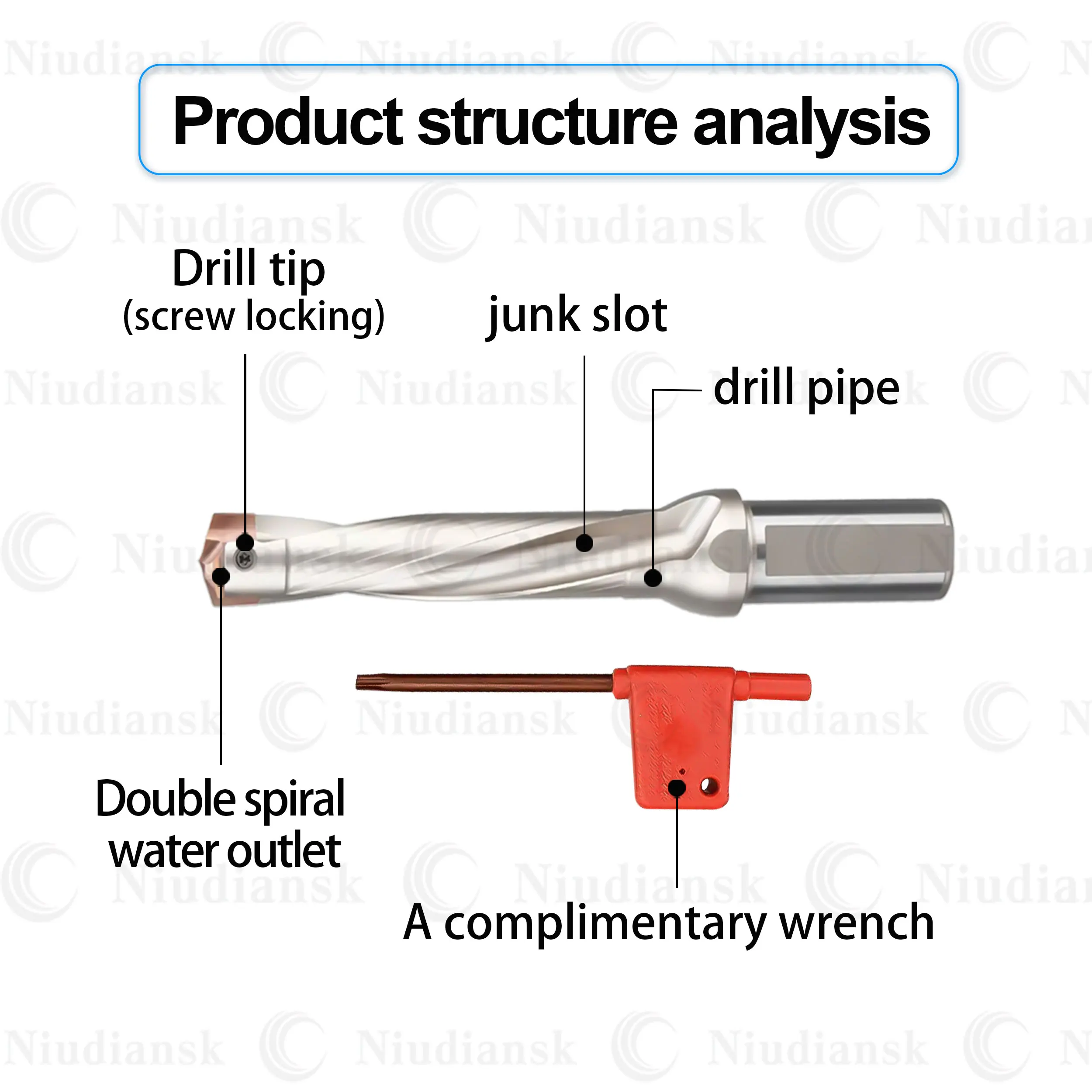 CNC Lathe Tools C20 25 32 3D 5D 8D Deep Hole Drilling Holder JCD Crown Drill Rod Used For HCD Insert High-speed Violent Drilling