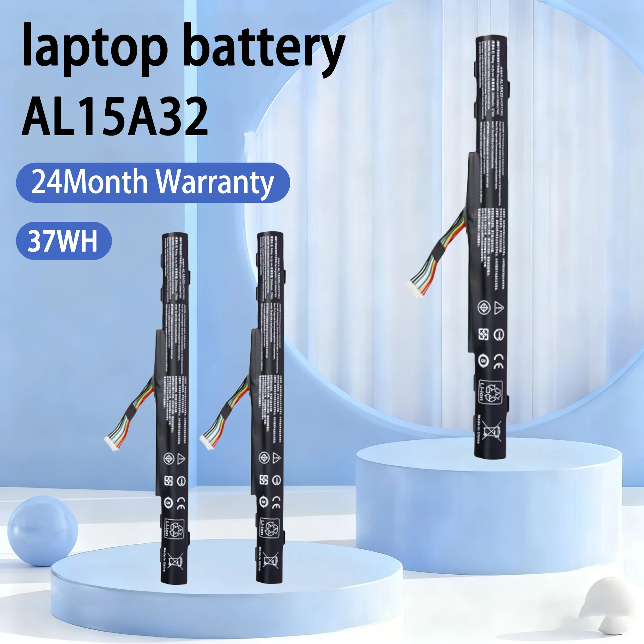 

AL15A32 Laptop Battery for Acer Aspire E5-553G E5-772G E5-573G E5-473G P257 P258 P227 E5-573G-57IR E5-473G E5-473G-56T8