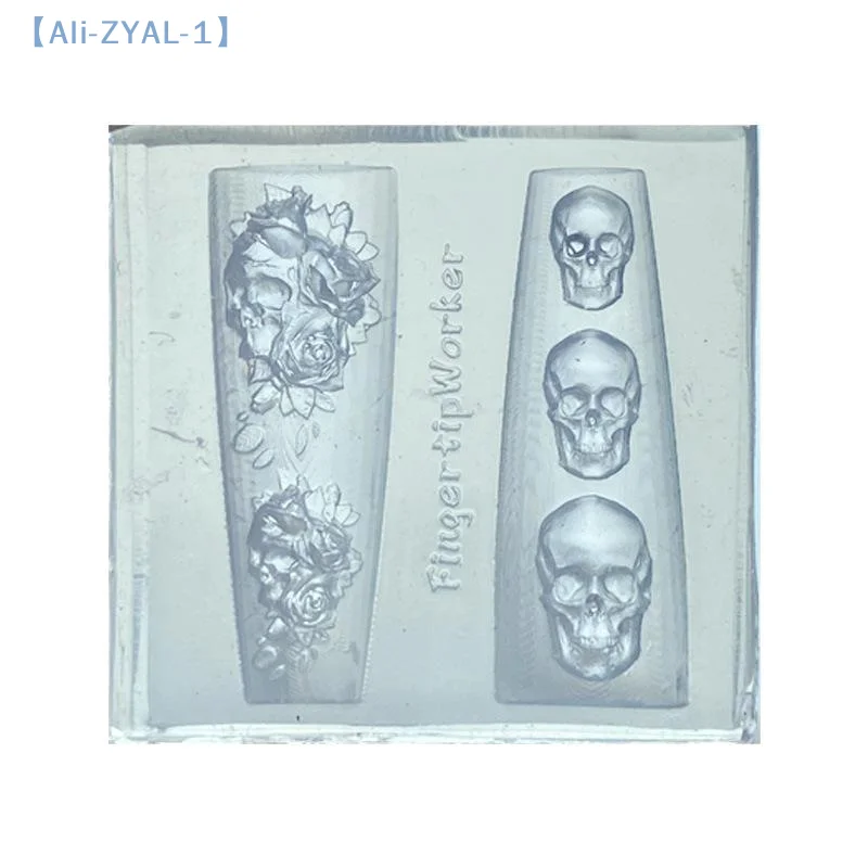 แม่พิมพ์ซิลิโคน 3 มิติ ลายดอกกุหลาบ สำหรับตกแต่งเล็บ แบบใส สำหรับงาน DIY  รุ่น【ZYAL-1】