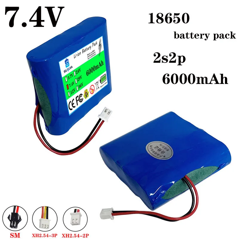 

Литиевая батарея 6,4 В 6000 мАч, встроенный литиевый аккумулятор с BMS, подходит для светодиодных фонарей рыболовных лодок и Bluetooth-колонок.