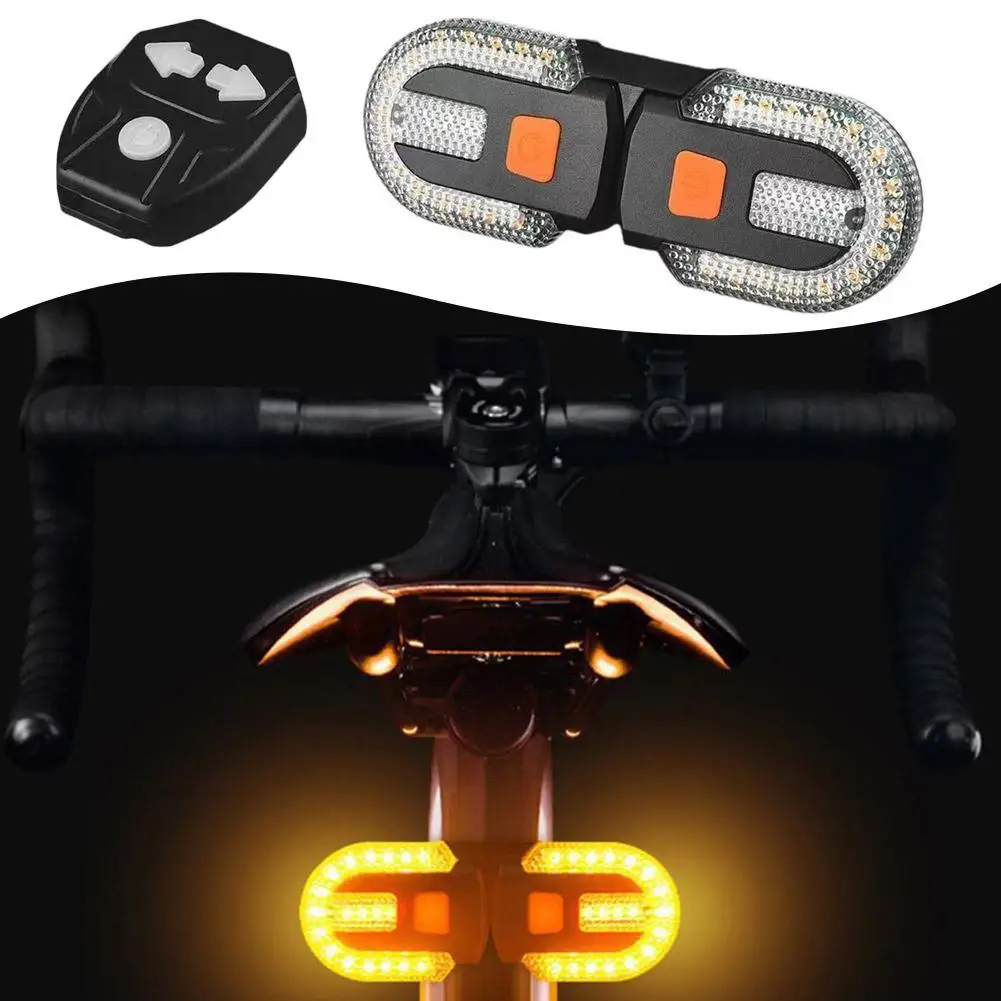 

Bicycle Turn Signal Light Wireless Remote Control Taillight Rear USB LED Accessories Bike Lamp Lights Tail Rechargeable War F8Y0