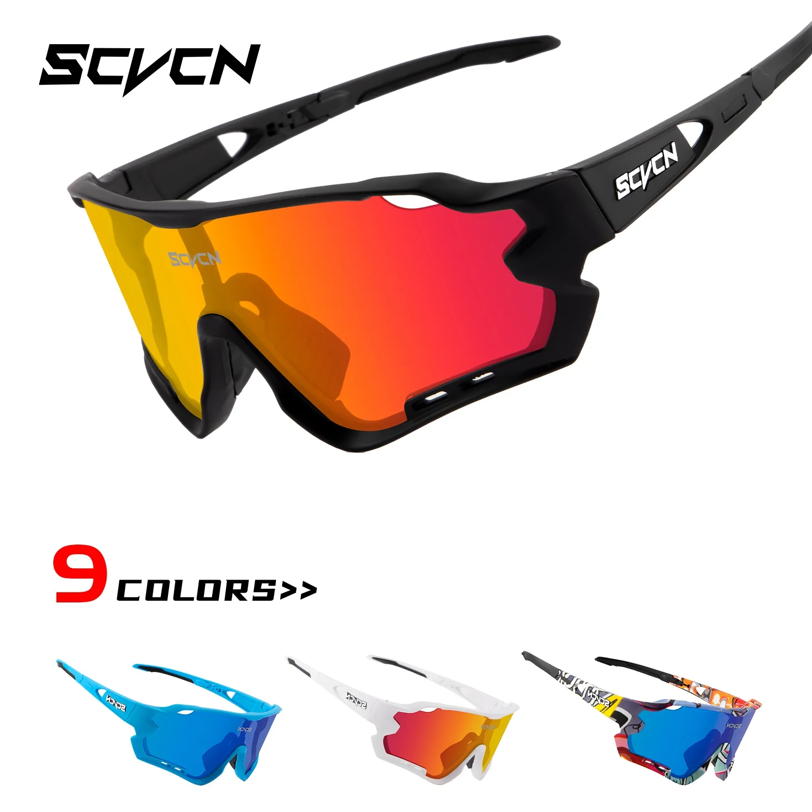 SCVCN Cycling Glasses Men MTB Cycling Sunglasses UV400 Outdoor Sports Bicycle Glasses Women Road Bike Sunglasses