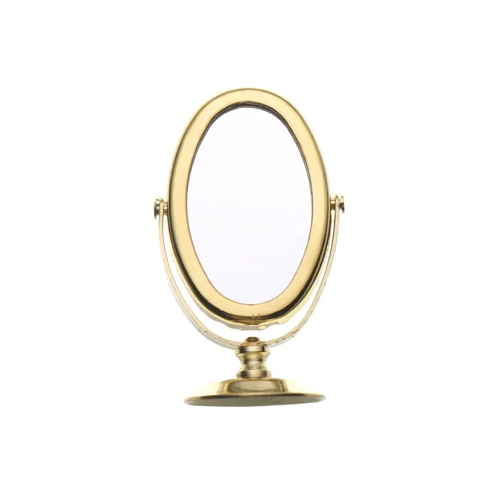 European Style Round Square Dollhouse Ornament 1:12 Scale Miniature Retro Mirror Mini Gloden Frames  Accessories