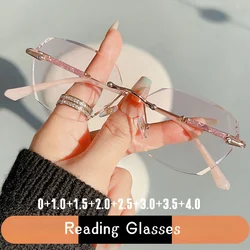 Anti Blue Light Ultra-light Reading Glasses for Women Fashion HD Presbyopia Glasses очки для зрения женские 0 +1.0..+4.0 gafas