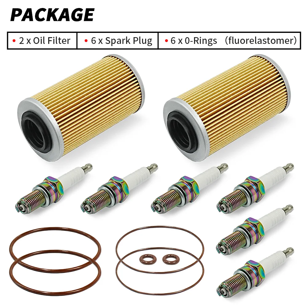 2 قطعة مجموعة استبدال فلتر الزيت و شرارة التوصيل ل Sea-Doo GTI 130 GTI 155 2007-2014 2015 2016 2017 #6